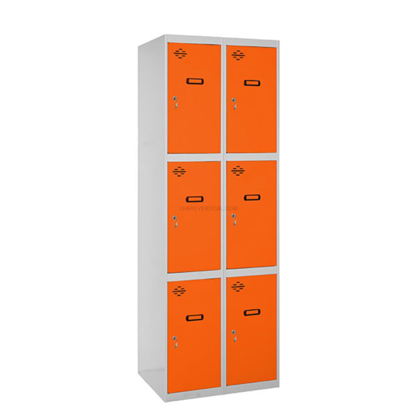 Cacifo Metálico SIMONLOCKER Desmontado 3 PUERTAS 2/6 300 (600) Cinzento/NA - 1800 x 600 x 500 mm