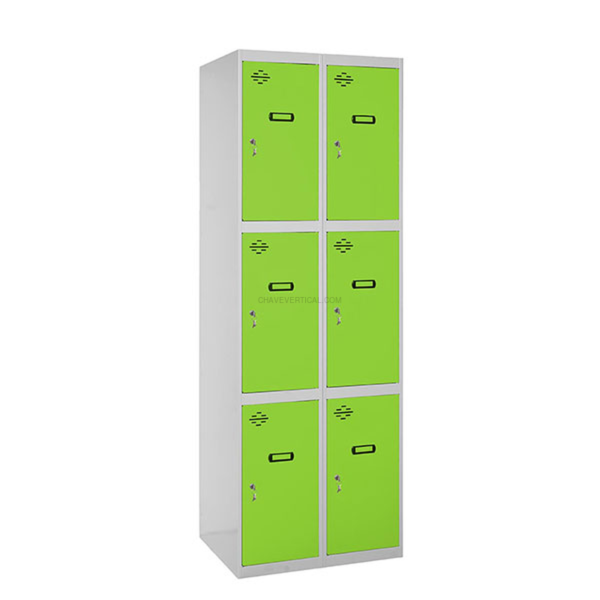Cacifo Metálico SIMONLOCKER Desmontado 3 PUERTAS 2/6 300 (600) Cinzento/VE - 1800 x 600 x 500 mm