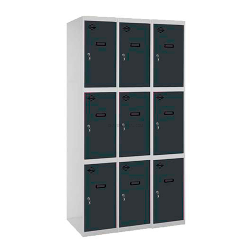 Cacifo Metálico SIMONLOCKER Desmontado 3 PUERTAS 3/9 400 (1200) Cinzento/AN - 1800 x 1200 x 500 mm