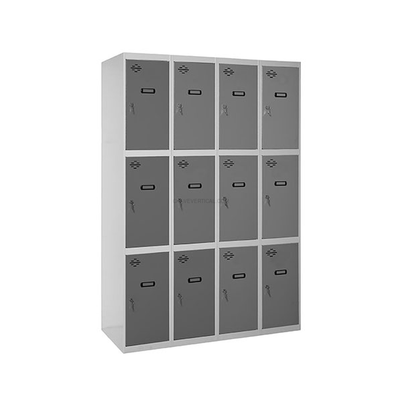 Cacifo Metálico SIMONLOCKER Desmontado 3 PUERTAS 4/12 300 (1200) Cinzento/AN - 1800 x 1200 x 500 mm