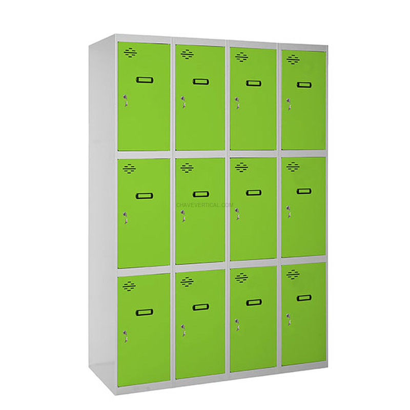 Cacifo Metálico SIMONLOCKER Desmontado 3 PUERTAS 4/12 300 (1200) Cinzento/VE - 1800 x 1200 x 500 mm