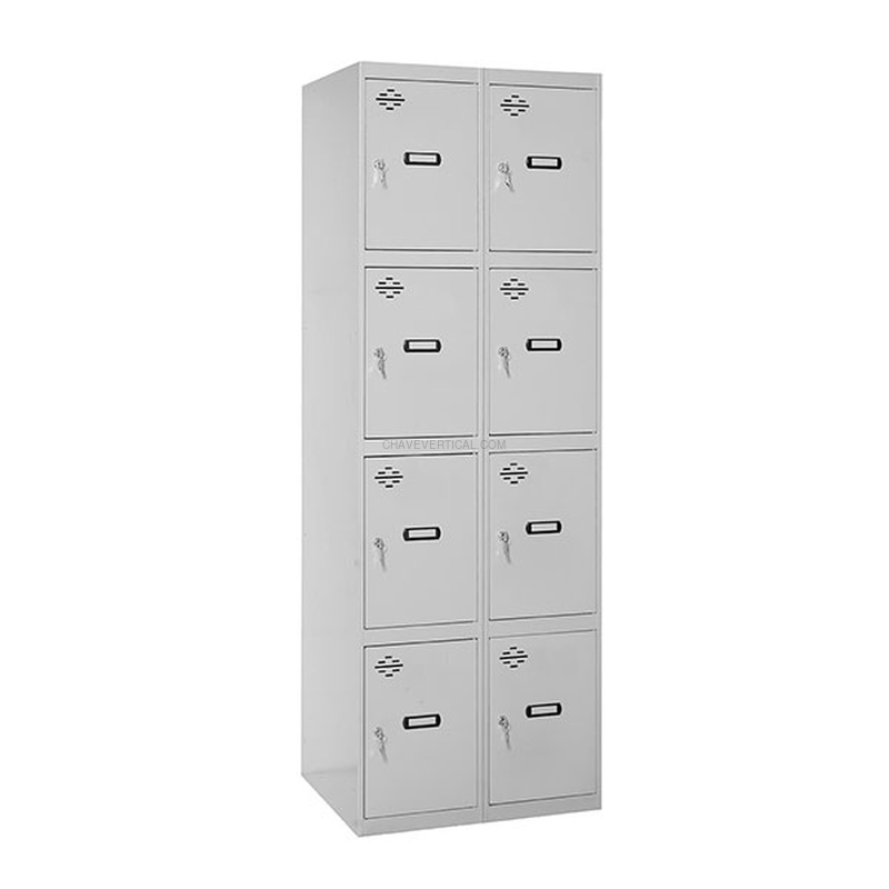 Cacifo Metálico SIMONLOCKER Desmontado 4 PUERTAS 2/8 300 (600) Cinzento - 1800 x 600 x 500 mm
