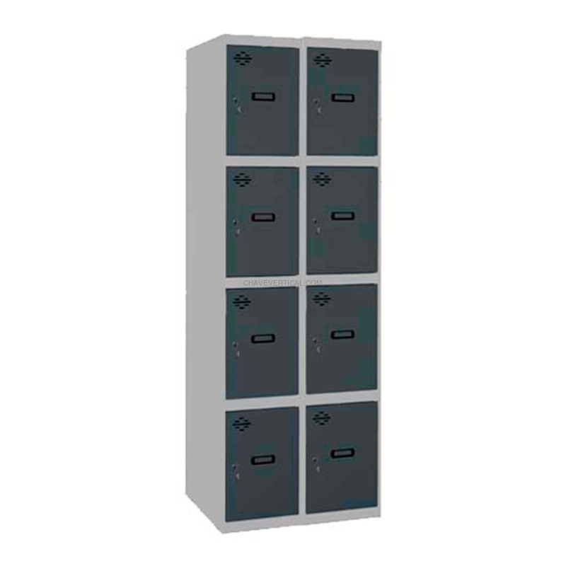 Cacifo Metálico SIMONLOCKER Desmontado 4 PUERTAS 2/8 300 (600) Cinzento/AN - 1800 x 600 x 500 mm