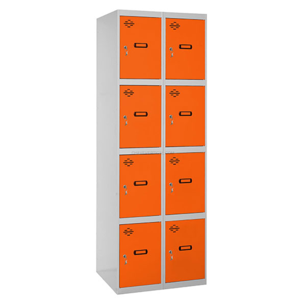 Cacifo Metálico SIMONLOCKER Desmontado 4 PUERTAS 2/8 300 (600) Cinzento/NA - 1800 x 600 x 500 mm