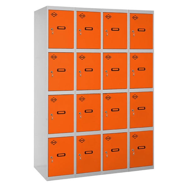 Cacifo Metálico SIMONLOCKER Desmontado 4 PUERTAS 4/16 300 (1200) Cinzento/NA - 1800 x 1200 x 500 mm