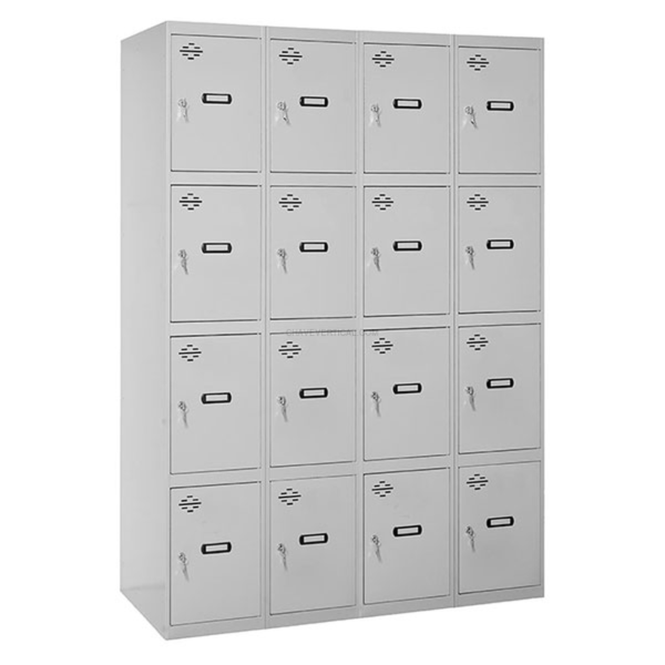 Cacifo Metálico SIMONLOCKER Desmontado 4 PUERTAS 4/16 300 (1200) GRI - 1800 x 1200 x 500 mm