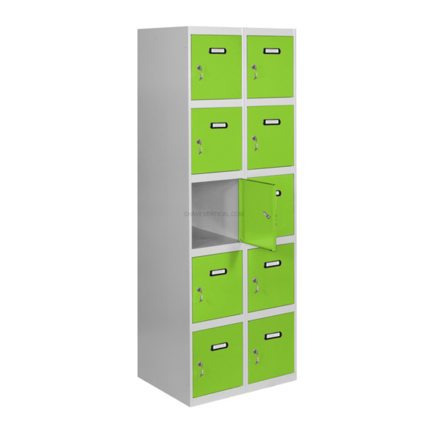 Cacifo Metálico SIMONLOCKER Desmontado 5 PUERTAS 2/10 300 (600) Cinzento/VE - 1800 x 600 x 500 mm