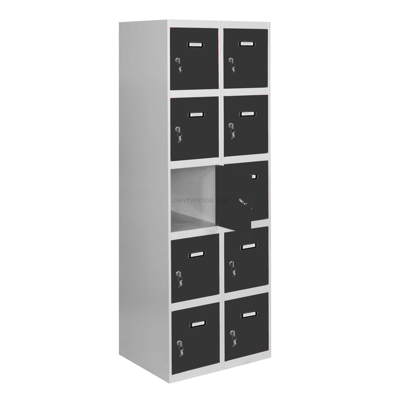 Cacifo Metálico SIMONLOCKER Desmontado 5 PUERTAS 2/10 400 (800) Cinzento/AN - 1800 x 800 x 500 mm