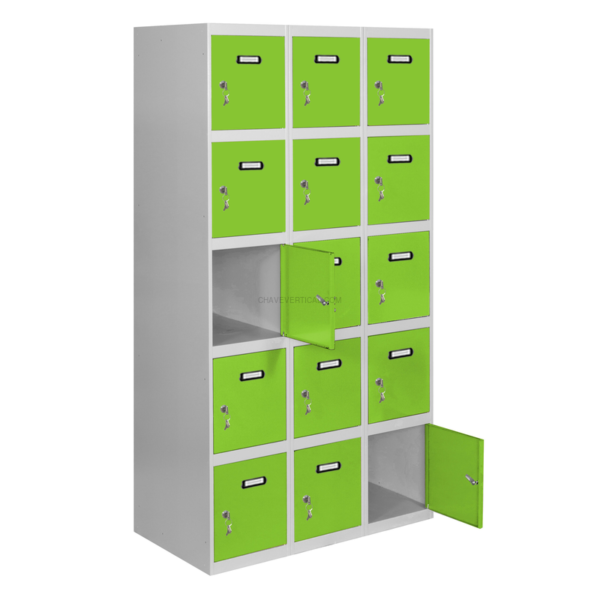 Cacifo Metálico SIMONLOCKER Desmontado 5 PUERTAS 3/15 300 (900) Cinzento/VE - 1800 x 900 x 500 mm