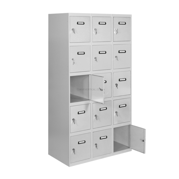 Cacifo Metálico SIMONLOCKER Desmontado 5 PUERTAS 3/15 400 (1200) GRI - 1800 x 1200 x 500 mm
