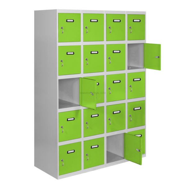 Cacifo Metálico SIMONLOCKER Desmontado 5 PUERTAS 4/20 400 (1600) Cinzento/VE - 1800 x 1600 x 500 mm
