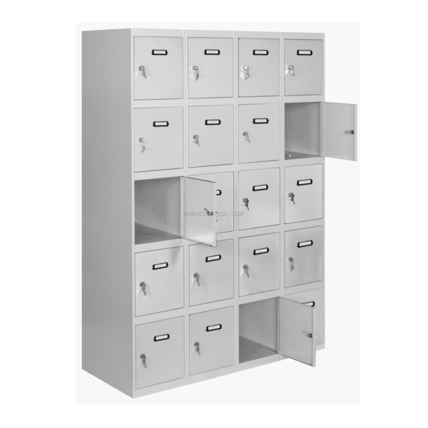 Cacifo Metálico SIMONLOCKER Desmontado 5 PUERTAS 4/20 400 (1600) GRI - 1800 x 1600 x 500 mm