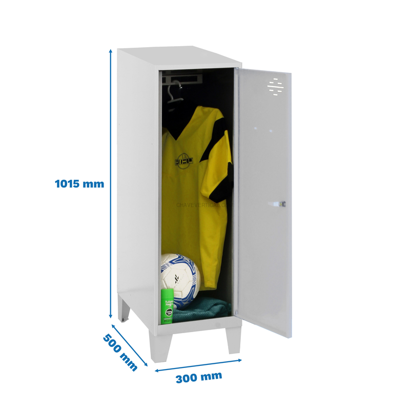 Cacifo Metálico SIMONLOCKER Desmontado Individual MINI 915X300X500 + Pés Cinzento - 1015 x 300 x 500 mm