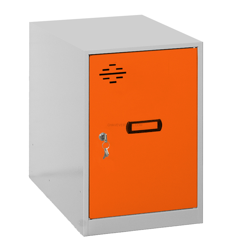 Cacifo Metálico SIMONLOCKER Desmontado MINI 475X300X500 mm Cinzento/Laranja