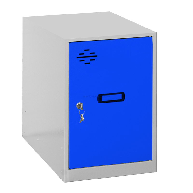 Cacifo Metálico SIMONLOCKER Desmontado MINI 475X400X500 mm Cinzento/AZU