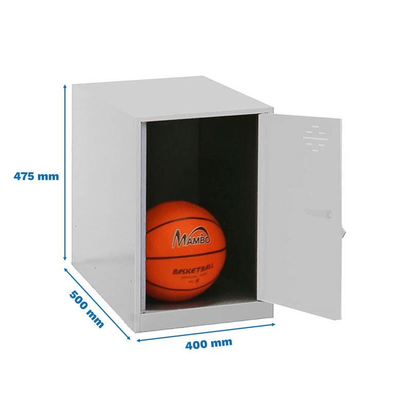Cacifo Metálico SIMONLOCKER Desmontado MINI 475X400X500 mm Cinzento/BCO