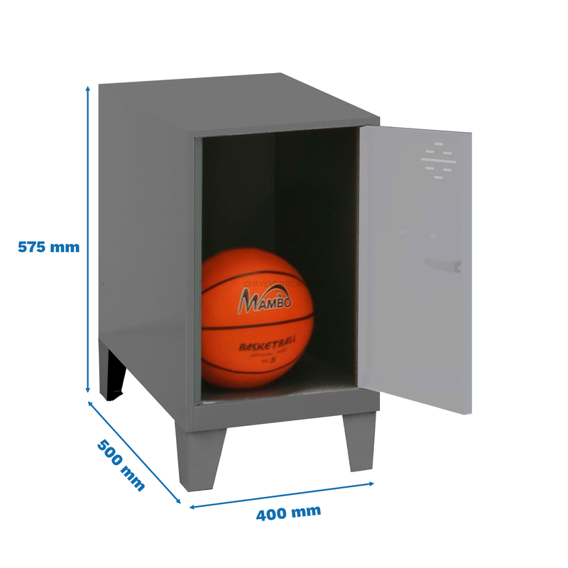 Cacifo Metálico SIMONLOCKER Desmontado MINI 475X400X500 + Pés ANT/Cinzento - 575 x 400 x 500 mm