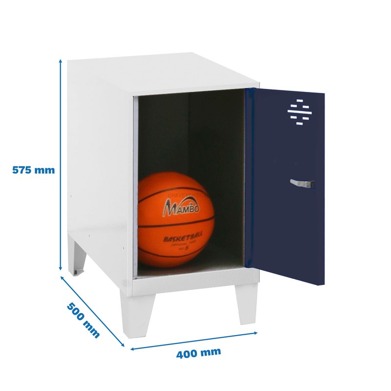 Cacifo Metálico SIMONLOCKER Desmontado MINI 475X400X500 + Pés BLA/ANT - 575 x 400 x 500 mm