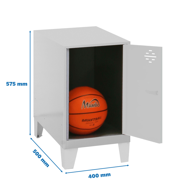 Cacifo Metálico SIMONLOCKER Desmontado MINI 475X400X500 + Pés Cinzento - 575 x 400 x 500 mm
