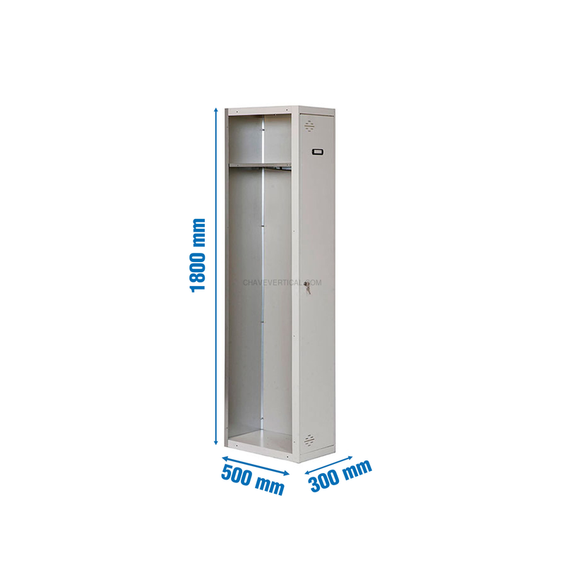 Cacifo Metálico SIMONLOCKER DIY Individual 1/1 300 ADDITIONAL Cinzento - 1800 x 300 x 500 mm