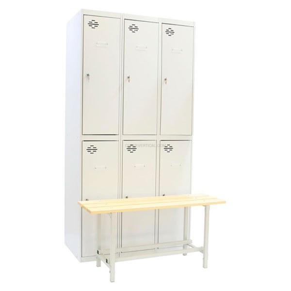 Cacifo Metálico SIMONLOCKER DIY TAN 3/6 300 (INI + 2ADDI + BENCH) Cinzento - 1800 x 1000 x 620 mm