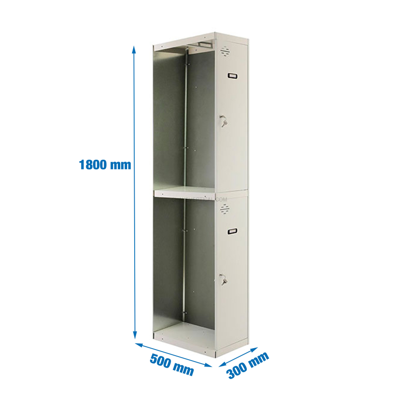 Cacifo Metálico SIMONLOCKER DIY TANDEM 1/2 300 ADDITIONAL Cinzento - 1800 x 300 x 500 mm