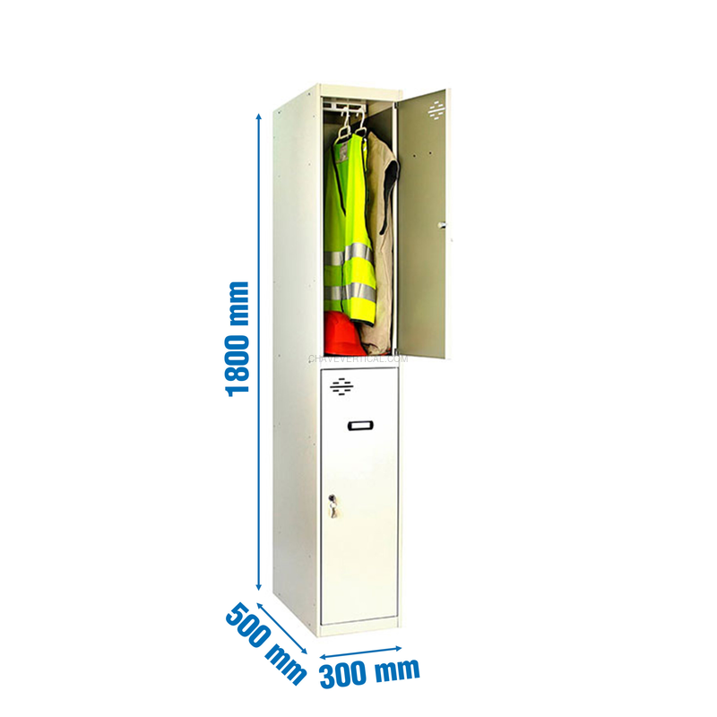 Cacifo Metálico SIMONLOCKER DIY TANDEM 1/2 300 Inicial Cinzento - 1800 x 300 x 500 mm