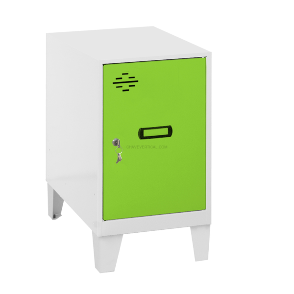Cacifo Metálico SIMONLOCKER Montado MINI 475X300X500 + Pés BLA/VER - 575 x 300 x 500 mm