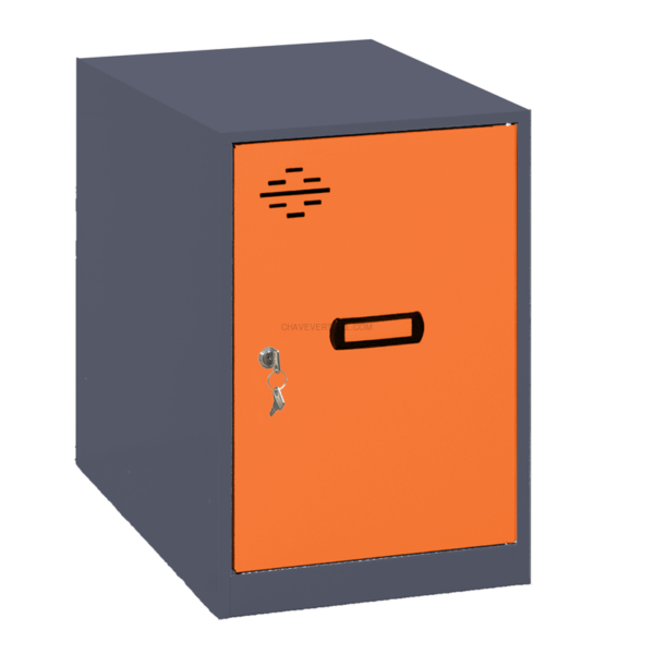 Cacifo Metálico SIMONLOCKER Montado MINI 475X400X500 mm ANT/Laranja