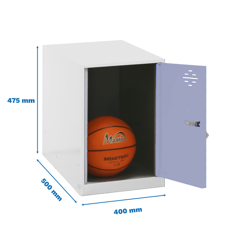 Cacifo Metálico SIMONLOCKER Montado MINI 475X400X500 mm BLA/Cinzento