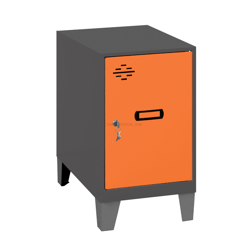 Cacifo Metálico SIMONLOCKER Montado MINI 475X400X500 + Pés ANT/Laranja - 575 x 400 x 500 mm