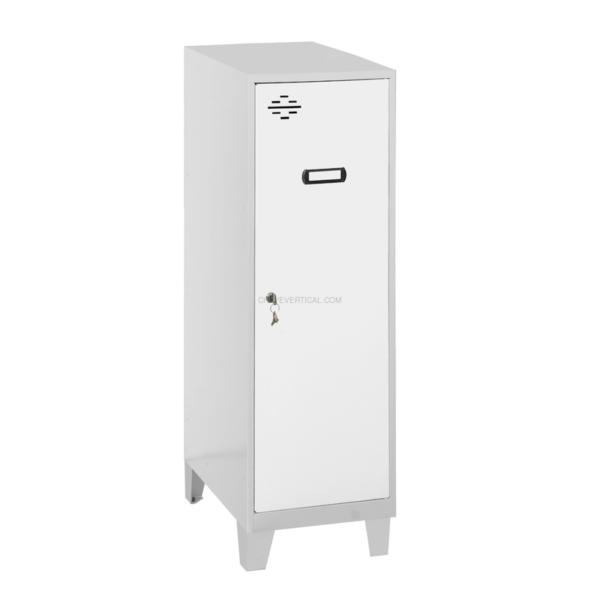 Cacifo Metálico SIMONLOCKER Montado MINI + BAN. 915X400X500 + Pés Cinzento/Branco - 1015 x 400 x 500 mm
