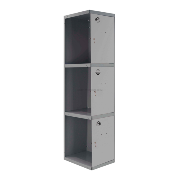 Cacifo Metálico SIMONLOCKER Profissional Desmontado 3 PUERTA 1/3 300 ADI AN/Cinzento - 1800 x 300 x 500 mm