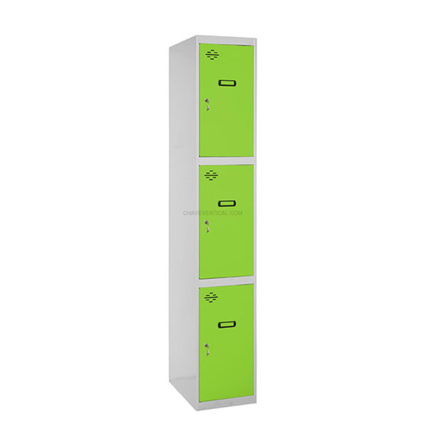 Cacifo Metálico SIMONLOCKER Profissional Desmontado 3 PUERTA 1/3 300 IN Cinzento/VE - 1800 x 300 x 500 mm