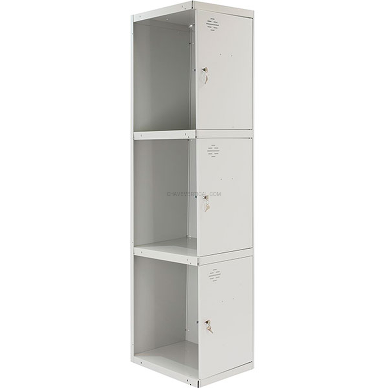Cacifo Metálico SIMONLOCKER Profissional Desmontado 3 PUERTA 1/3 400 ADI Cinzento - 1800 x 400 x 500 mm