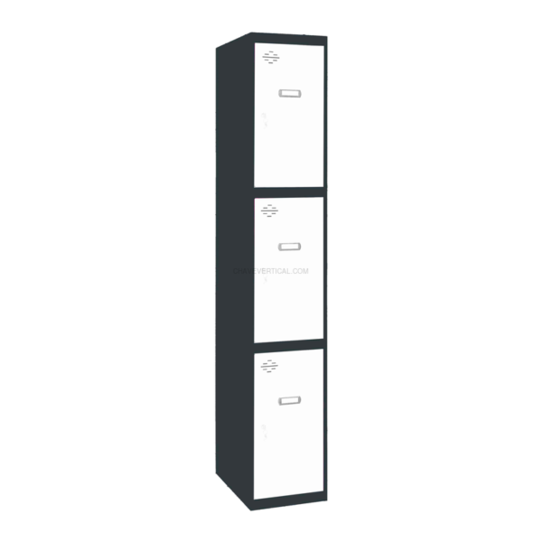 Cacifo Metálico SIMONLOCKER Profissional Desmontado 3 PUERTA 1/3 400 IN AN/Branco - 1800 x 400 x 500 mm