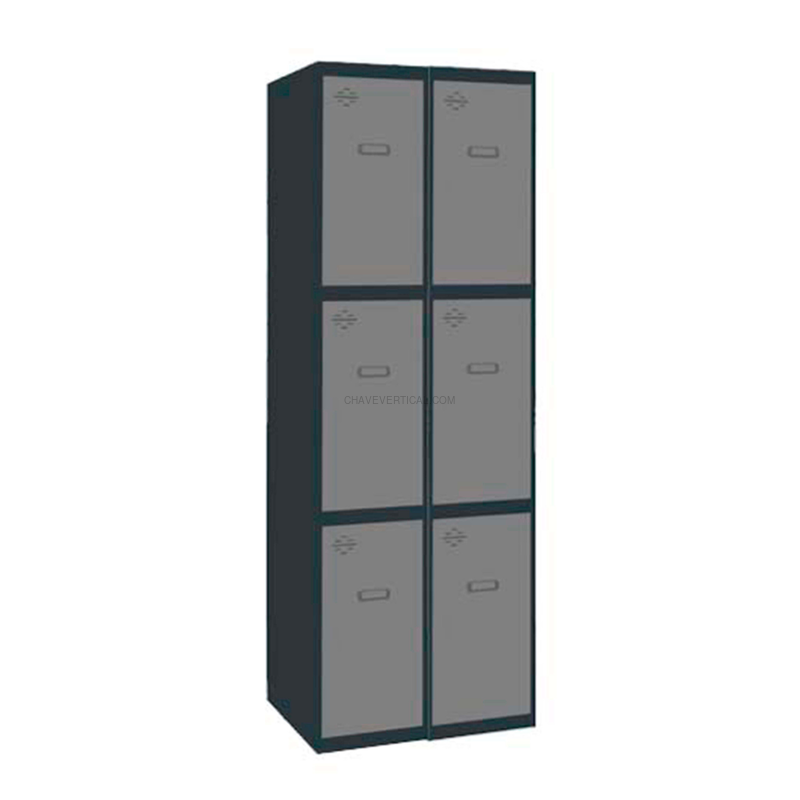 Cacifo Metálico SIMONLOCKER Profissional Desmontado 3 PUERTA 2/6 300 (600)AN/Cinzento - 1800 x 600 x 500 mm