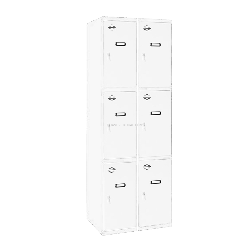Cacifo Metálico SIMONLOCKER Profissional Desmontado 3 PUERTA 2/6 300 (600)Branco/Branco - 1800 x 600 x 500 mm