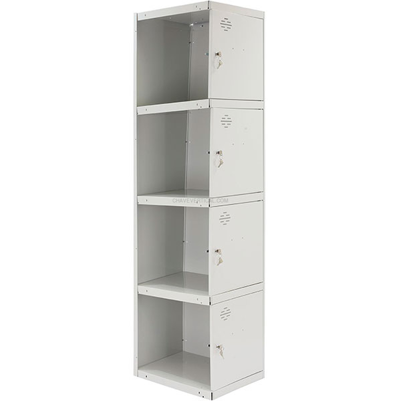 Cacifo Metálico SIMONLOCKER Profissional Desmontado 4 PUERTA 1/4 300 ADI Cinzento - 1800 x 300 x 500 mm