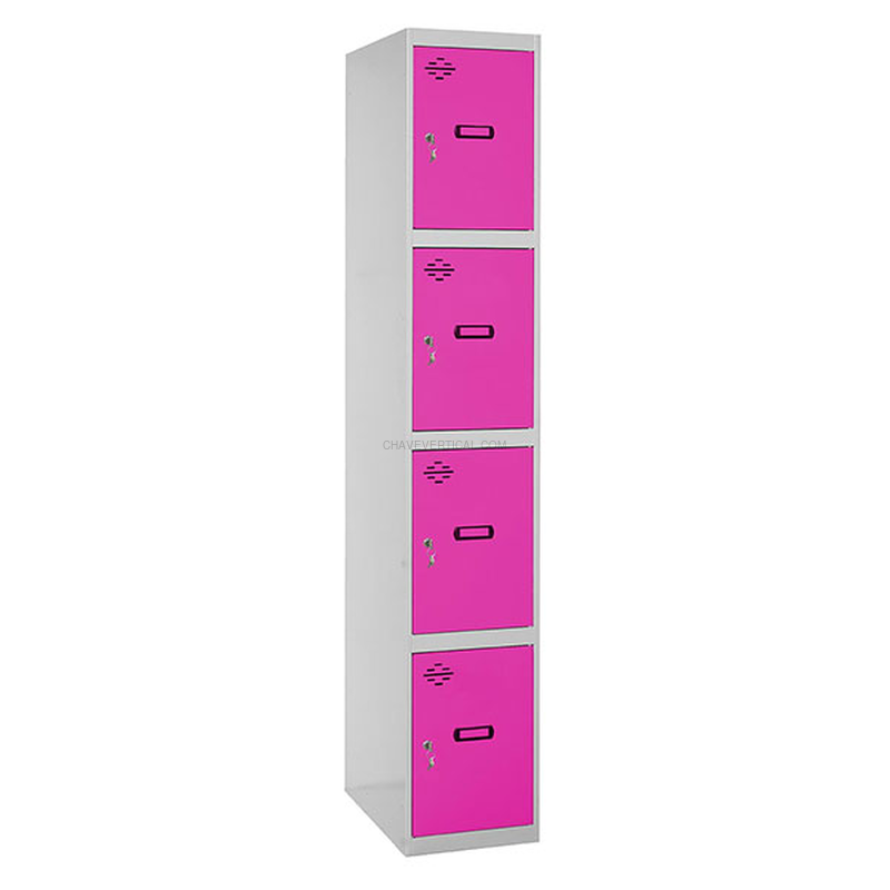 Cacifo Metálico SIMONLOCKER Profissional Desmontado 4 PUERTA 1/4 300 IN Cinzento/RS - 1800 x 300 x 500 mm