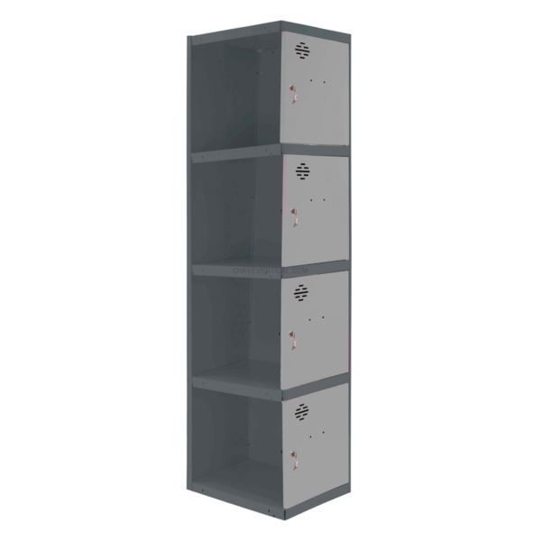 Cacifo Metálico SIMONLOCKER Profissional Desmontado 4 PUERTA 1/4 400 ADI AN/Cinzento - 1800 x 400 x 500 mm