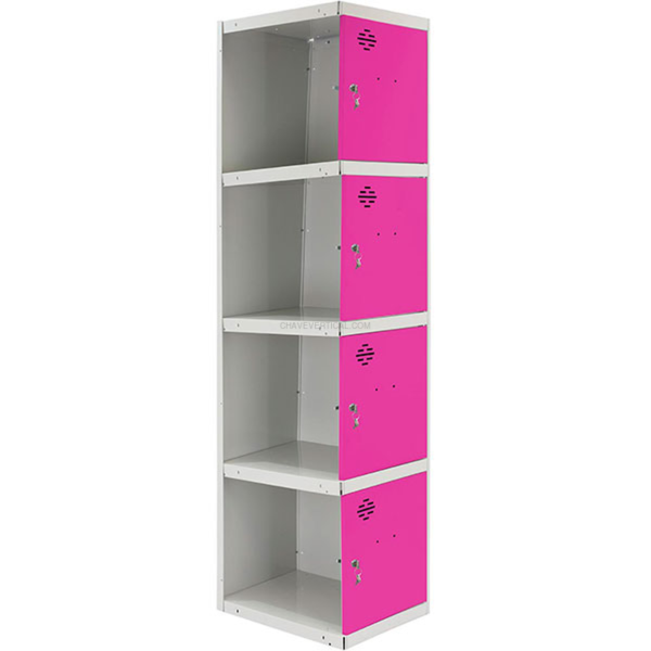 Cacifo Metálico SIMONLOCKER Profissional Desmontado 4 PUERTA 1/4 400 ADI Cinzento/RS - 1800 x 400 x 500 mm