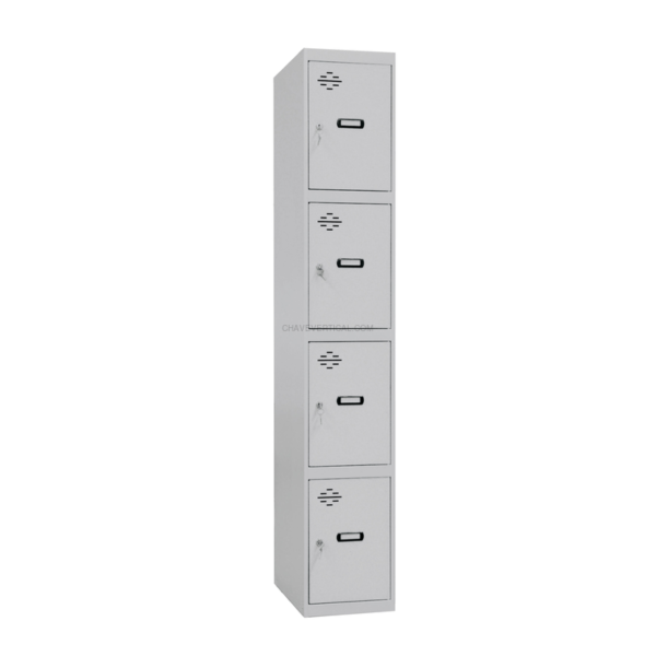 Cacifo Metálico SIMONLOCKER Profissional Desmontado 4 PUERTA 1/4 400 IN Cinzento - 1800 x 400 x 500 mm