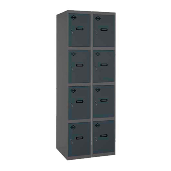 Cacifo Metálico SIMONLOCKER Profissional Desmontado 4 PUERTA 2/8 300 (600)AN/AN - 1800 x 600 x 500 mm