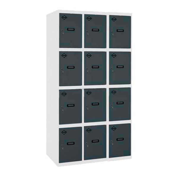 Cacifo Metálico SIMONLOCKER Profissional Desmontado 4 PUERTA 3/12 300 (900)Branco/AN - 1800 x 900 x 500 mm