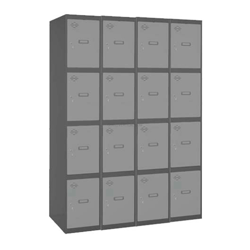 Cacifo Metálico SIMONLOCKER Profissional Desmontado 4 PUERTA 4/16 300(1200)AN/Cinzento - 1800 x 1200 x 500 mm