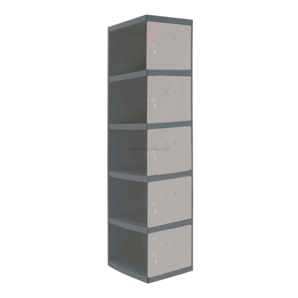 Cacifo Metálico SIMONLOCKER Profissional Desmontado 5 PUERTA 1/5 300 ADI AN/Cinzento - 1800 x 300 x 500 mm