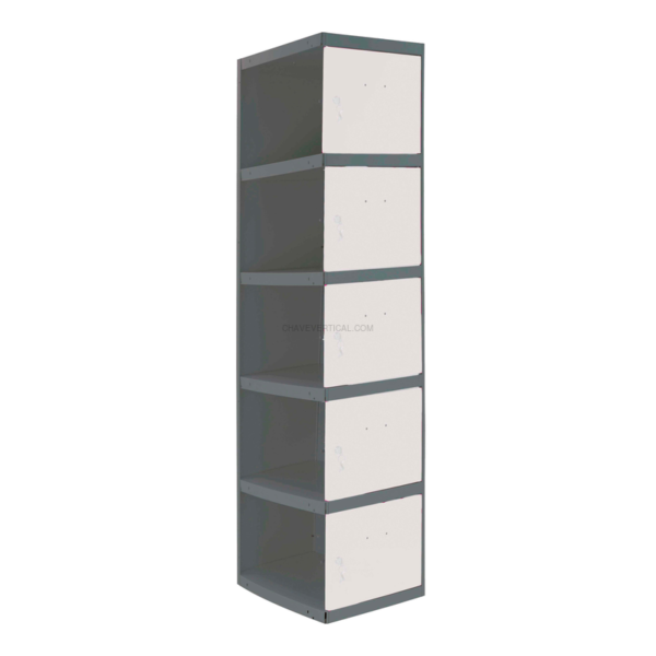 Cacifo Metálico SIMONLOCKER Profissional Desmontado 5 PUERTA 1/5 400 ADI AN/Branco - 1800 x 400 x 500 mm