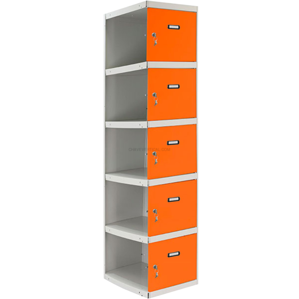 Cacifo Metálico SIMONLOCKER Profissional Desmontado 5 PUERTA 1/5 400 ADI Cinzento/NA - 1800 x 400 x 500 mm
