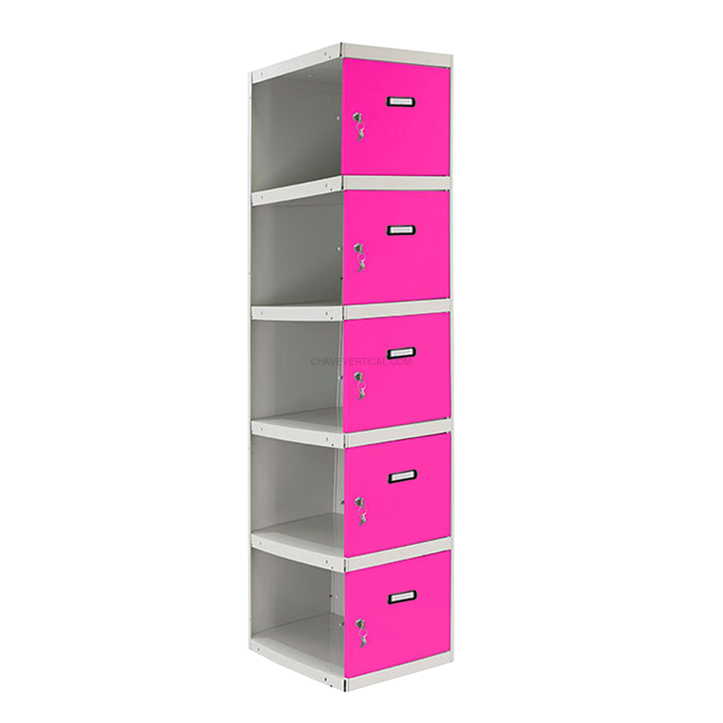 Cacifo Metálico SIMONLOCKER Profissional Desmontado 5 PUERTA 1/5 400 ADI Cinzento/RS - 1800 x 400 x 500 mm